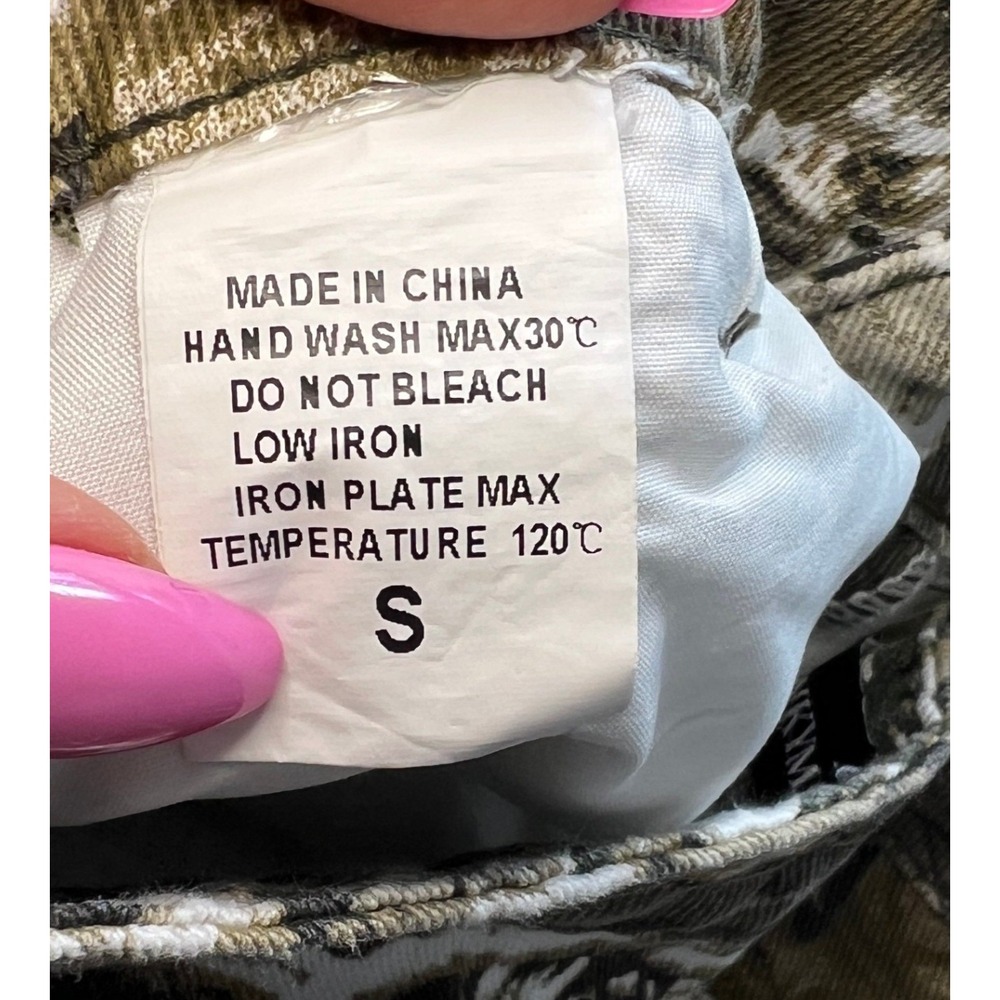 Camo Cargo Pants Womens Small Camouflage Utility Pants Military Streetwear Y2K - Picture 4 of 4